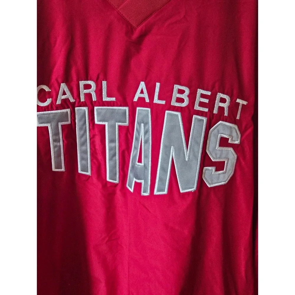 Holloway Carl Albert Titans Pullover Windbreaker Jacket Mens XL Red‎ Grey